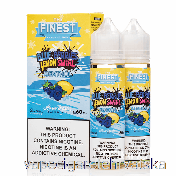 Vape Cigarete Blue-berries Lemon Swirl Mentol - The Finest Candy Edition - 120ml 3mg